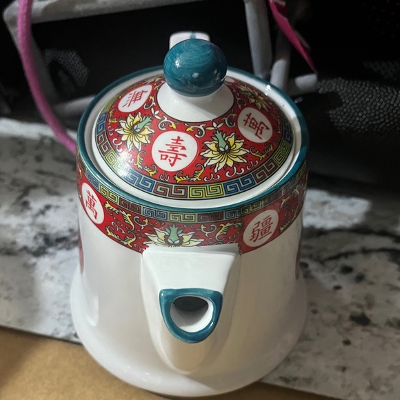 Vintage Chinese Ceremonial tea set marriage and longevity 7 pieces - Picture 11 of 12